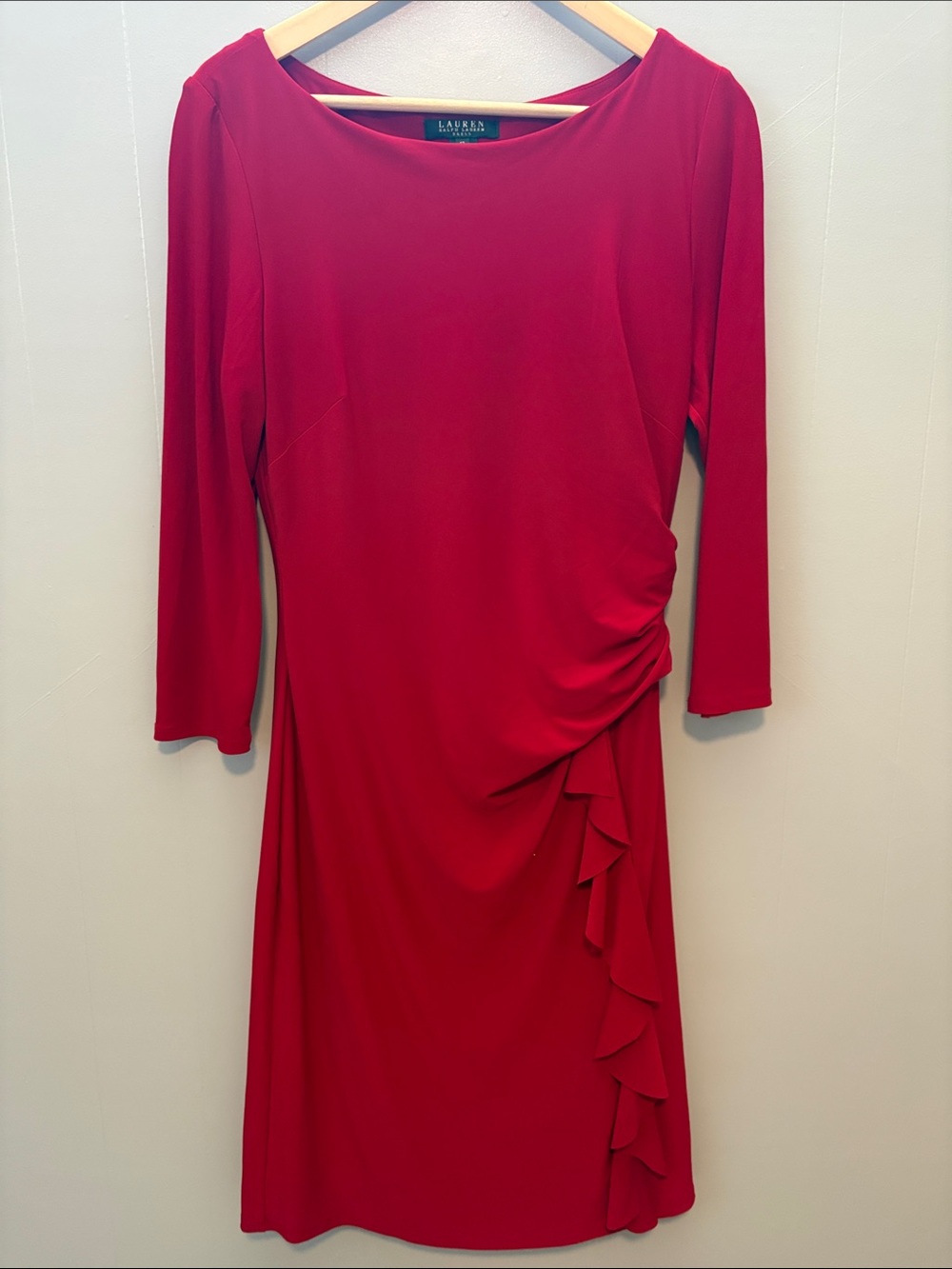 Lauren Ralph Red Dress Women’s 12 Elegant Holiday Formal
